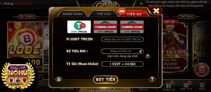 Hướng dẫn tân thủ cách rút tiền tiện lợi tại cổng game Go88